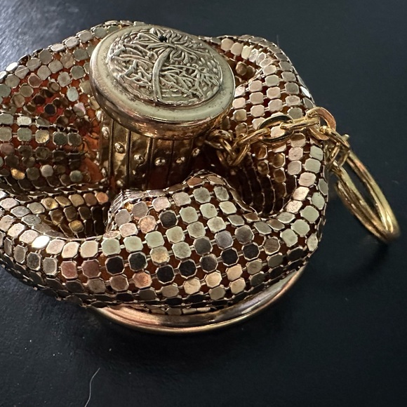 Rare Vintage Art Deco Whiting & Davis Gold Mesh Beggars Bag/Gate Top Coi… - Picture 9 of 14